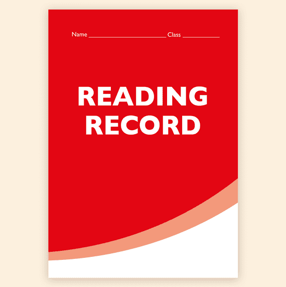 Primary School Reading Record – Standard Red Swoosh – RRS09