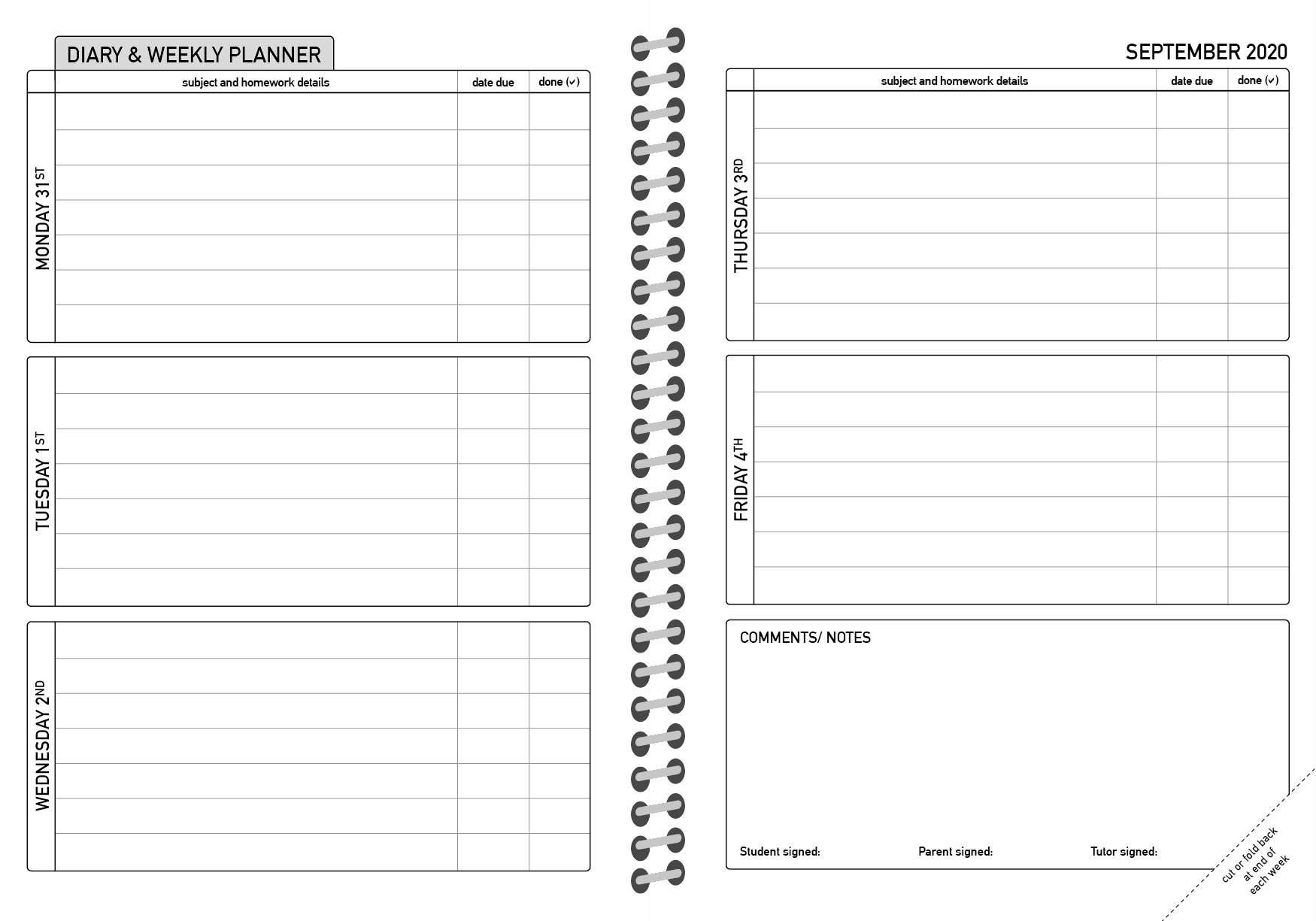 Premium Student Planner