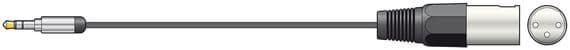 1.5m Classic Audio Lead 3.5mm Stereo Jack Plug - XLR Male