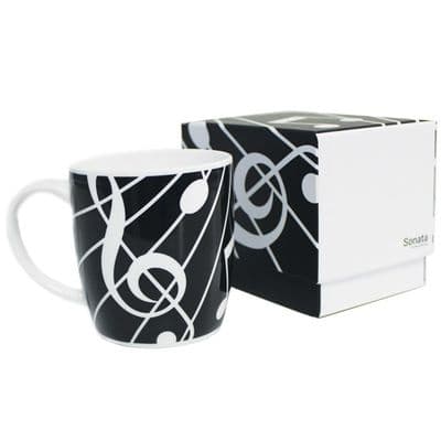 Bone China Boxed Mug Sonata Black