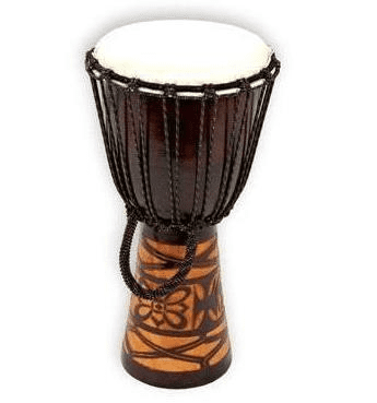 Carved Djembe (24cm dia x 50cm high)