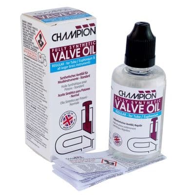 Champion Premium Fully Synthetic Valve Oil - Regular - 50ml Bottle