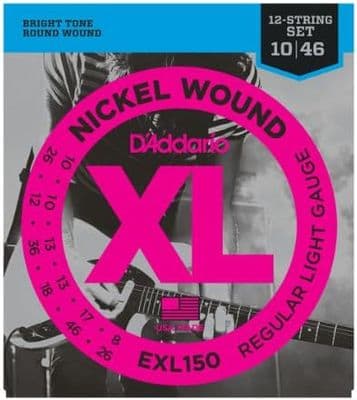 D'Addario EXL150 Nickel Wound 12-String Regular Light Gauge 10-46s