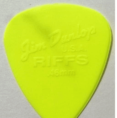 Dunlop Riffs 0.46mm Yellow Nylon Guitar Picks Plectrums(Pack 12)