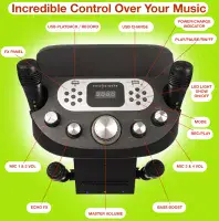 Easy Karaoke Smart Bluetooth® Karaoke System + 4 Wired Microphones  Easy Karaoke Smart Bluetooth® Ka