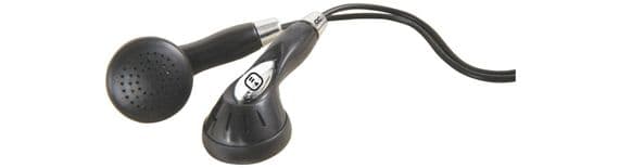 EC9B/EC9W Stereo Earphones, Black or White