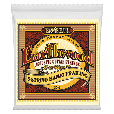 Ernie Ball Earthwood 5-String Banjo Frailing Strings, 10-24