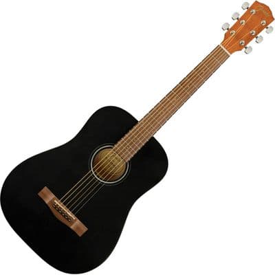 Fender FA-15 3/4 Acoustic Black WN, with Bag