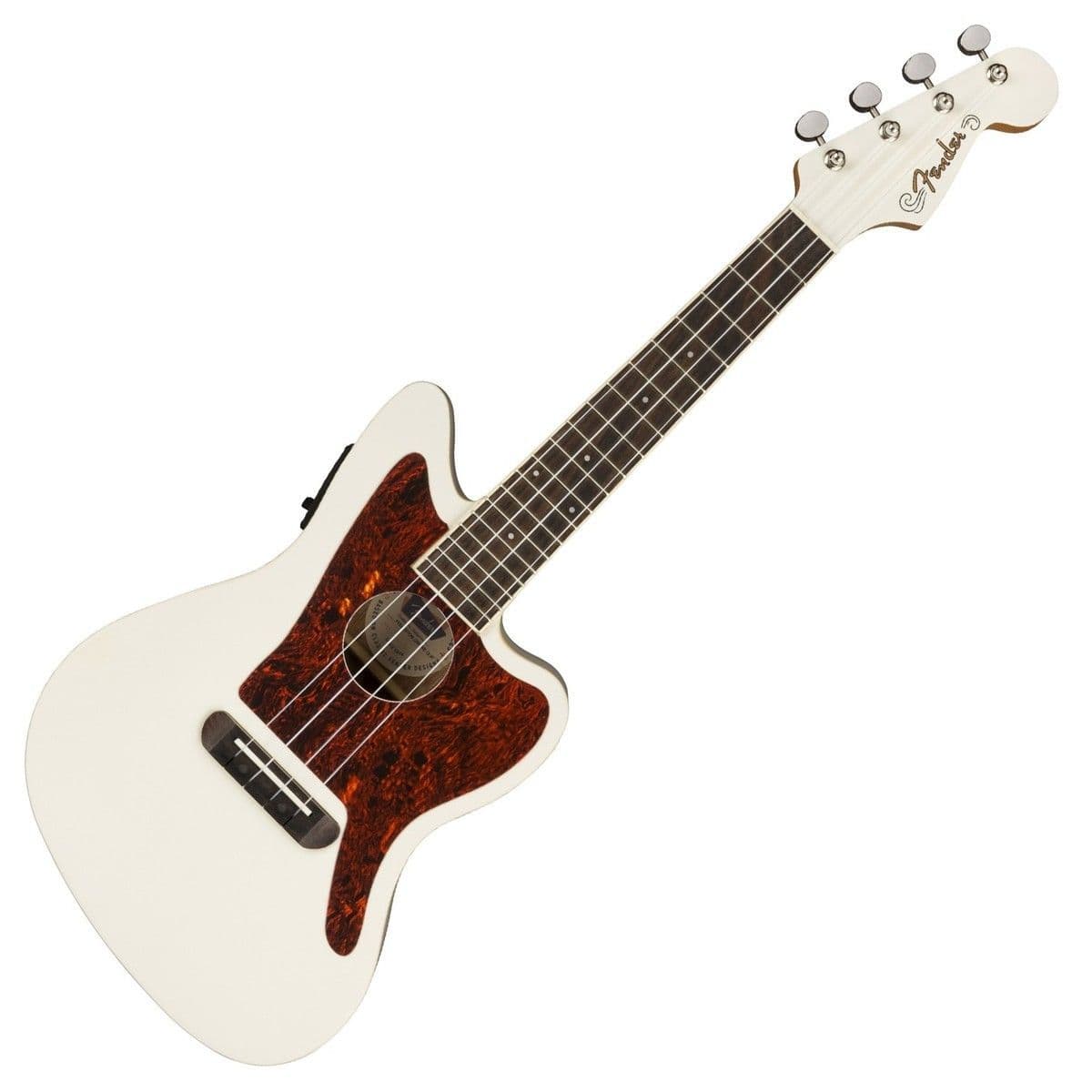 Fender Fullerton Jazzmaster Ukulele Olympic White