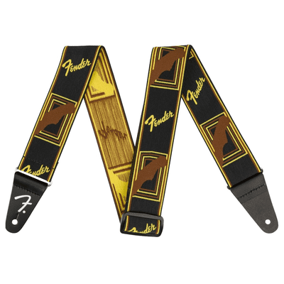Fender Monogrammed Brown/Black/Yellow Strap
