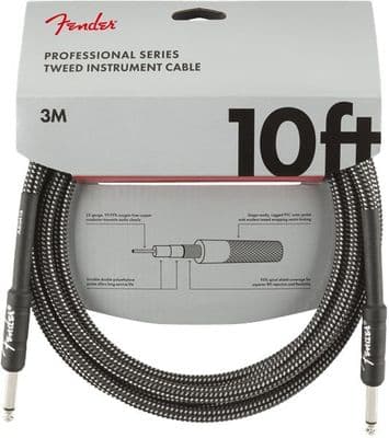 Fender Professional Series 10ft Grey Tweed Instrument Cable