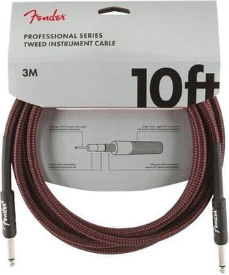 Fender Professional Series 10ft Red Tweed Instrument Cable