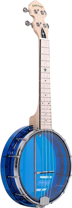 Gold Tone Ukulele Banjo, Transparent Blue