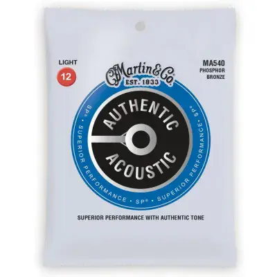 Martin MA540 Light 12-54 Phosphor Bronze SP Acoustic Guitar Strings