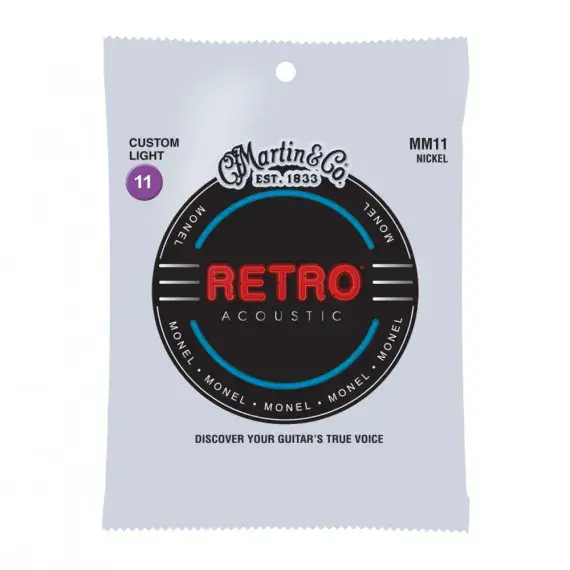 Martin MM11 Monel Retro Acoustic Guitar Strings 11-52