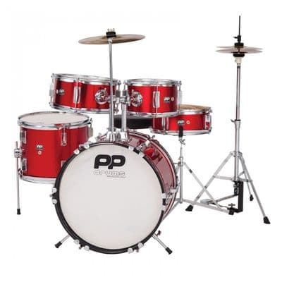 PP Drums 5 Piece Junior Drum Kit - Metallic Red
