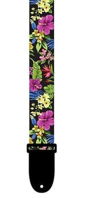 Purple Flowers Ukulele Strap