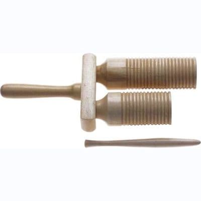 Stagg 2-Tone Wood Agogo, Bell & Mallet, AG-55