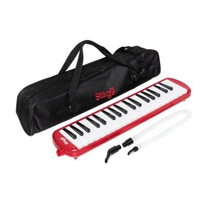 Stagg 37-Key Melodica, Red