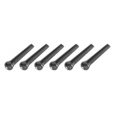 Stagg SP-PIWS-BK Synthetic Bridge Pins, (Set of 6) Black