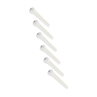 Stagg SP-PIWS-WH Bridge Pins, White, Synthetic (Set of 6)