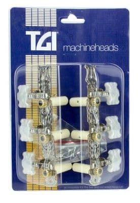 TGI TG443 Machineheads, Classical 3-in-a-line, Lyra Style, Nickel