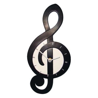 Treble clef wall clock