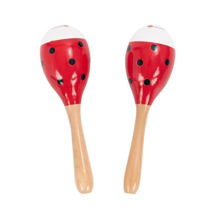 Wooden Bug Maracas Red Ladybird