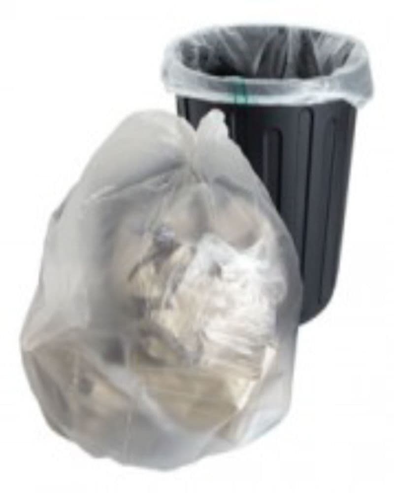 10 Clear Refuse Sacks Bags Size 18x29x39