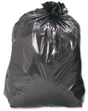 100 Black Refuse Sacks Bags Size 18x29x39" 140gauge Bin Liners