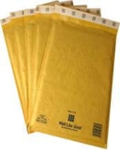 100 x Mail Lite Padded Envelopes Size K7 350x470mm Gold Bubble Mailers