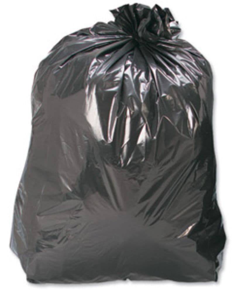 1000 Strong Black Refuse Sacks Bags Size 18x29x39" 140gauge Bin Liners