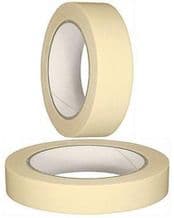 12 Rolls Of Masking Paper Tape 25mm x 50 Metres Painting DIY Spraypaint Bodyshop