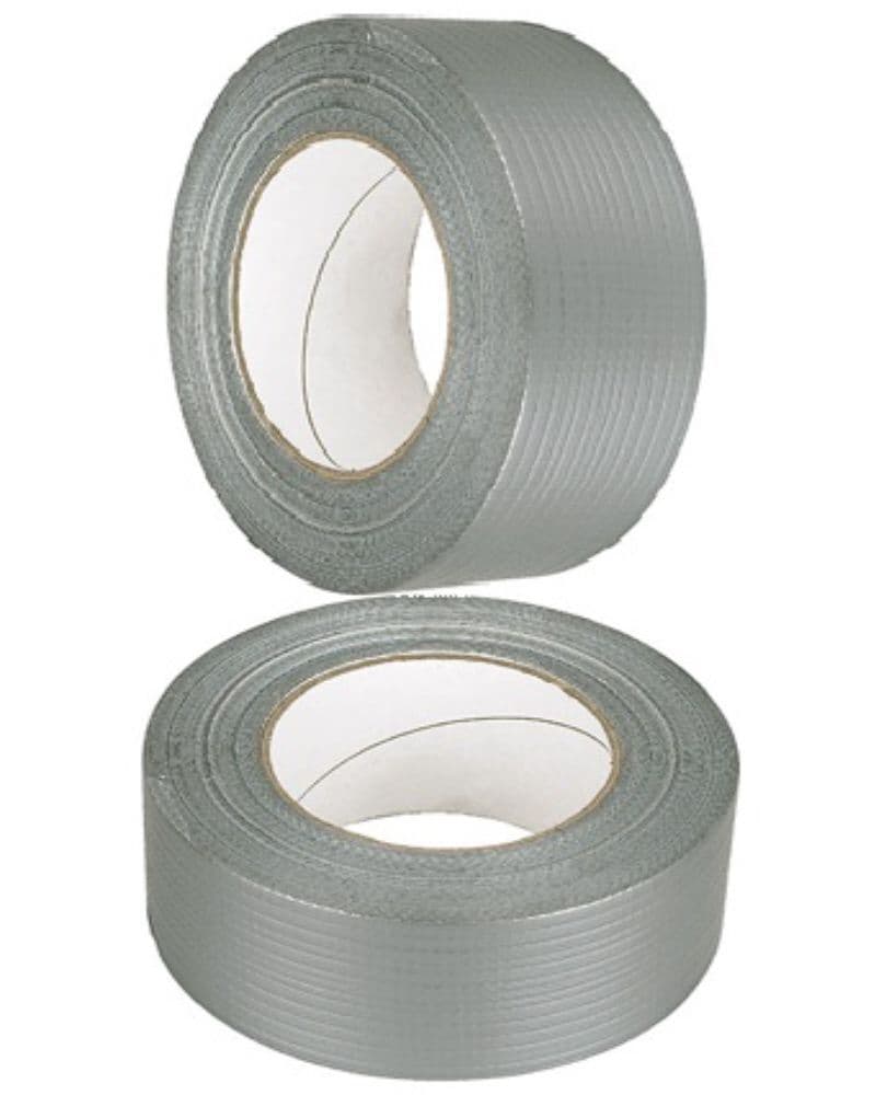 12 Silver Gaffa Duct Cloth Tape Rolls Size 50mm x 50m Heavy Duty