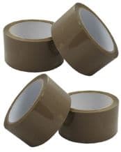 144 Brown Packaging Tape Rolls Size 48mm x 66m Parcel Packing