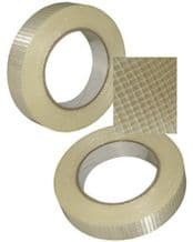 2 Crossweave Filament Tape Rolls Size 25mm x 50m Strong Reinforced
