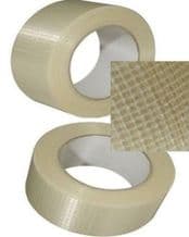 2 Crossweave Filament Tape Rolls Size 50mm x 50m Strong Reinforced