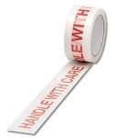 2 Printed Packaging Tape Rolls HANDLE WITH CARE Size 48mmx66m
