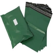25 x Large 12 x 16" Olive Green Plastic Mailing Packaging Bags 60mu Peel + Seal