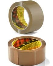 36 Brown Packaging Tape Rolls SCOTCH 3M Size 48mm x 66m Parcel Packing