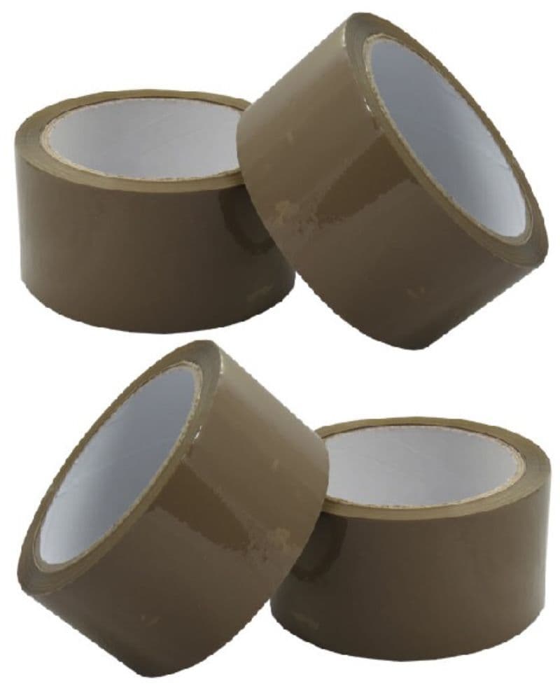 36 Brown Packaging Tape Rolls Size 48mm x 66m Parcel Packing