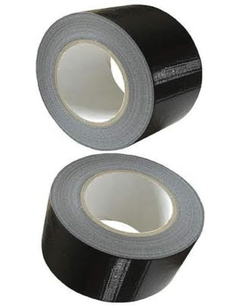 36 Black Gaffa Duct Cloth Tape Rolls Size 50mm x 50m Heavy Duty