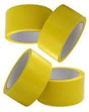 36 Yellow Packaging Tape Rolls Size 48mm x 66m Parcel Packing
