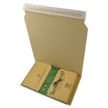 50 x C2 Book Wrap Postal Boxes Mailers 251 x 163 x 70mm Self Seal Cardboard Shipping Wrappers