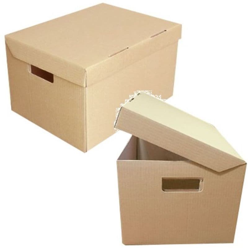 50 x LARGE A4 ARCHIVE CARDBOARD STORAGE BOXES SIZE 15 X 12 X 9