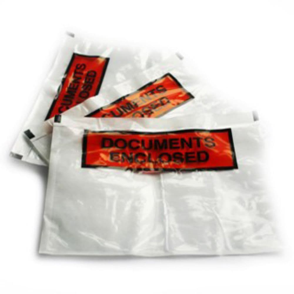 500 Printed Document Enclosed Wallets Size A7 4x5" Plastic Envelopes