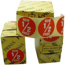 5000 Price Retail Labels Stickers NOW HALF PRICE Shop Promotion Sale Offer