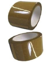 6 x Rolls Of Extra Wide Brown Packing Parcel Adhesive Tape 72mm Wide x 66 Metres