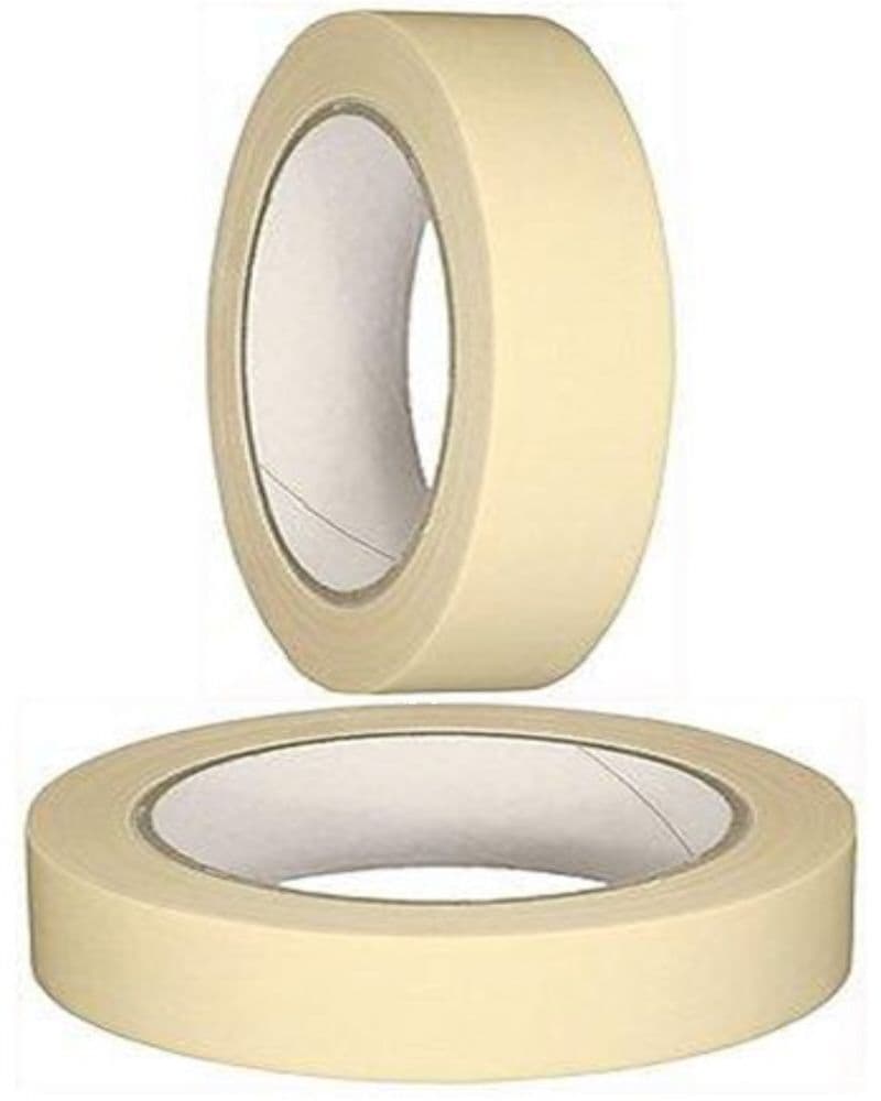 72 Masking Tape Rolls Size 25mm x 50m Painting DIY Car Bodyshop