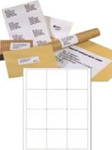 A4 Adhesive Address Printer Labels 12x Plain White Labels Per Sheet - 200 Sheets